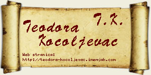 Teodora Kocoljevac vizit kartica